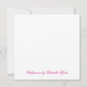 Tulip fairy square birthday card  (裏面)