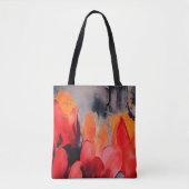 Tulip Field – Abstract Floral Intensity トートバッグ (正面)