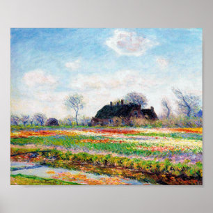 Tulip Fields in the Netherlands, Monet ポスター