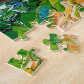 Tulip Fields with Barn and Stream Fantasy Painting ジグソーパズル (側面)