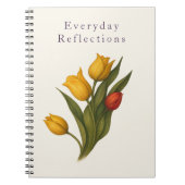 Tulip Floral Notebook | Everyday Reflections ノートブック (正面)