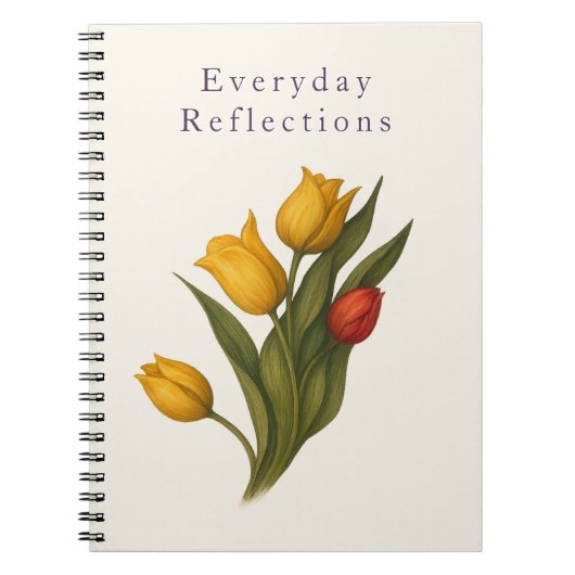 Tulip Floral Notebook | Everyday Reflections ノートブック (正面)