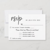 Tulip Flower結婚's Menu Choice RSVP (正面)