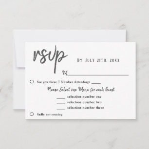 Tulip Flower結婚's Menu Choice RSVP