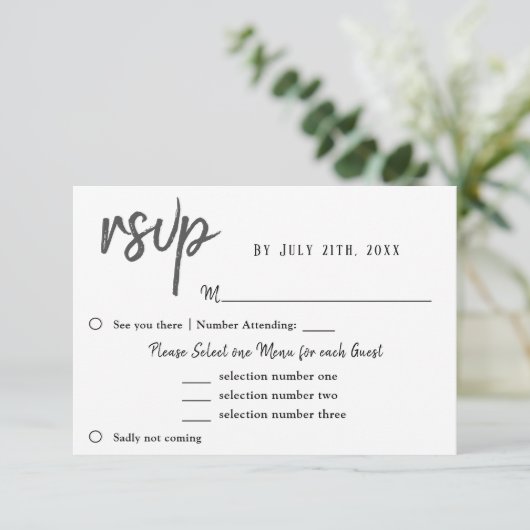 Tulip Flower結婚's Menu Choice RSVP (スタンド正面)