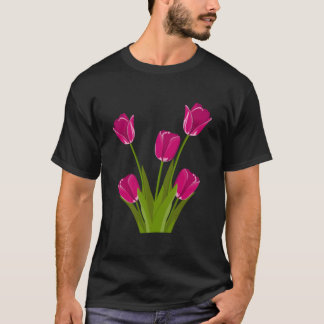 Tulip Flower Botanical For Tシャツ