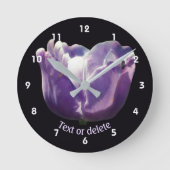 Tulip Flower With Bee Personalized   ラウンド壁時計 (正面)