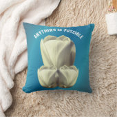 Tulip Flowers Anything Is Possible Inspirational  クッション (ブランケット)