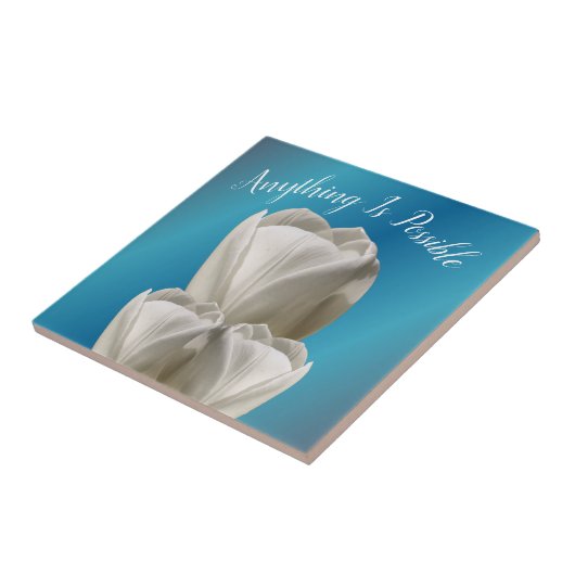 Tulip Flowers Anything Is Possible Inspirational タイル (側面)