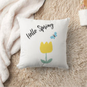 tulip flowers butterfly クッション (ブランケット)