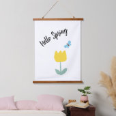 tulip flowers butterfly 吊り下げ型タペストリー (寝室)