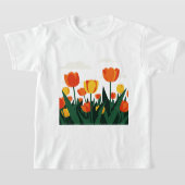 Tulip flowers tシャツ (レイダウン)