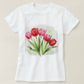 Tulip flowers tシャツ (デザイン正面)