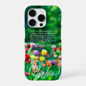Tulip Garden Bible Verse iPhoneケース (裏面)