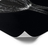 Tulip Garden Black White Scratchboard Art ポスター (角)