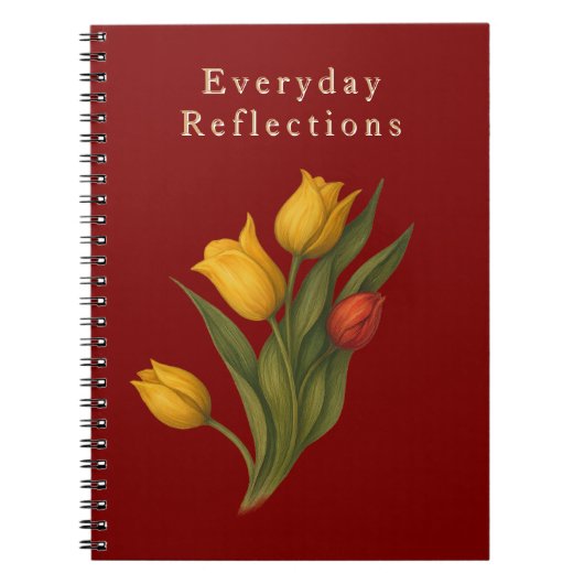 Tulip Garden Reflections — Luxe Journal ノートブック (正面)