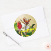 Tulip Happy Name Art Stickers ラウンドシール (封筒)