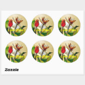 Tulip Happy Name Art Stickers ラウンドシール (シート)