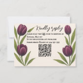 Tulip Heirloom QR Code RSVP Card (正面)