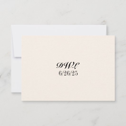 Tulip Heirloom QR Code RSVP Card (裏面)