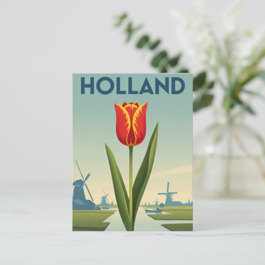 Tulip in Holland Netherlands ポストカード (スタンド正面)