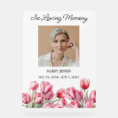 Tulip Memorial Photo Funeral アクリルサイン (正面)