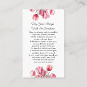 Tulip Memorial Photo Funeral Prayer Card 名刺 (裏面)