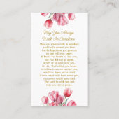 Tulip Memorial Photo Funeral Prayer Card 名刺 (裏面)