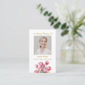 Tulip Memorial Photo Funeral Prayer Card 名刺 (スタンド正面)