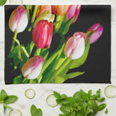 Tulip Painting - Original Flower Art キッチンタオル (折り畳み)
