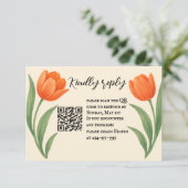 Tulip Paradise QR Code RSVP Card (スタンド正面)