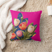 Tulip Pink クッション (ブランケット)