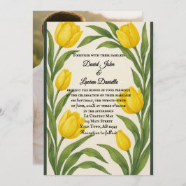 Tulip Reverie Photo Wedding Invitation 招待状