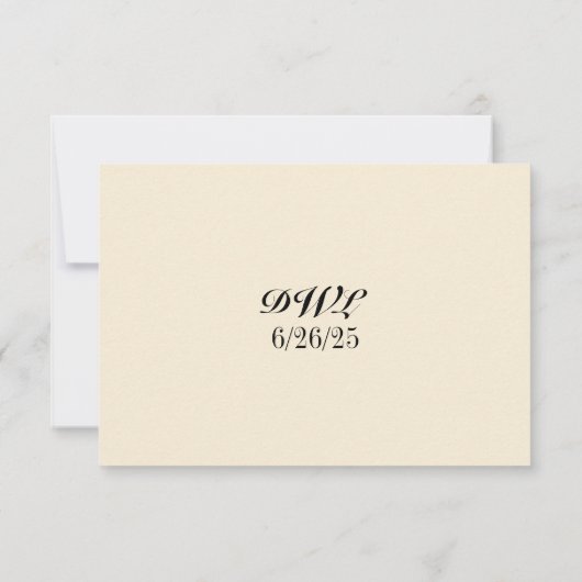 Tulip Reverie QR Code RSVP Card (裏面)