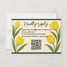 Tulip Reverie QR Code RSVP Card