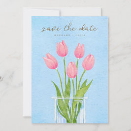 TULIP Save The Date 招待状 / 水彩花卉