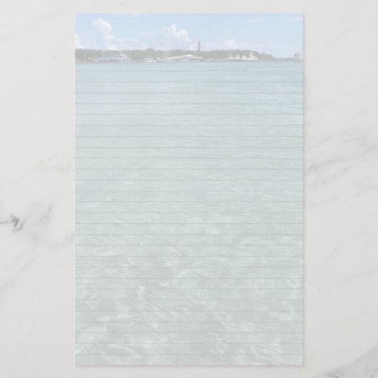 Tulip Shell Ocean Background Lined Writing Paper 便箋 (裏面)