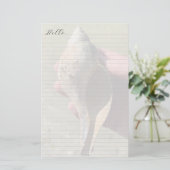 Tulip Shell Ocean Background Lined Writing Paper 便箋 (スタンド正面)