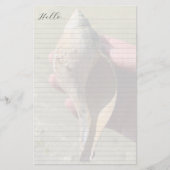 Tulip Shell Ocean Background Lined Writing Paper 便箋 (正面)