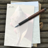 Tulip Shell Ocean Background Lined Writing Paper 便箋