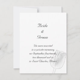 Tulip Sketch結婚/駆け落ち告知 案内状