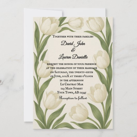 Tulip Sonata Photo Wedding Invitation 招待状 (正面)