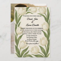 Tulip Sonata Photo Wedding Invitation