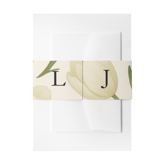 Tulip Sonata Wedding Invitation Belly Band 招待状ベリーバンド (正面例)