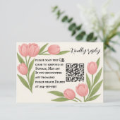 Tulip Together QR Code RSVP Card (スタンド正面)