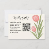 Tulip Treasure QR Code RSVP Card (正面)