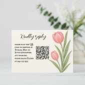 Tulip Treasure QR Code RSVP Card (スタンド正面)