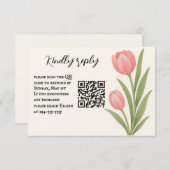 Tulip Treasure QR Code RSVP Card (正面/裏面)