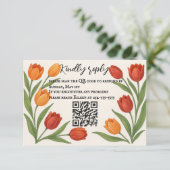 Tulip Veil QR Code RSVP Card (スタンド正面)