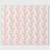 Tulip Vine in Pink and Orange ラッピングペーパー (フラット)